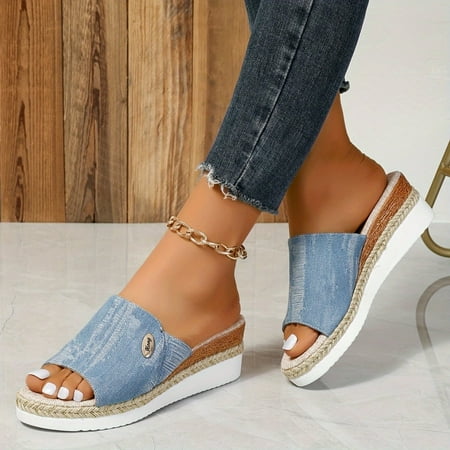 SHYKA Women s Solid Color Platform Sandals Slip On Comfy Summer Slides Shoes Versatile Wedge Casual Shoes Casual Beach Sandals-43
SHYKA Women s Solid Color Platform Sandals Slip On Comfy Summer Slides Shoes Versatile Wedge Casual Shoes Casual Beach Sandals-43