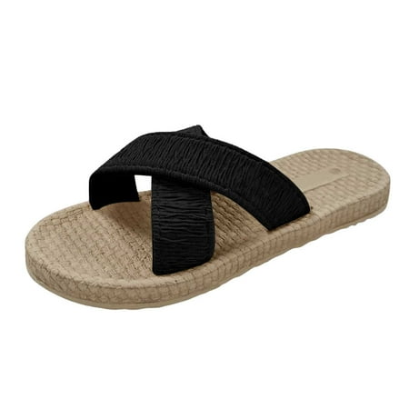 Casual Shoes for Women Slippers for Women Girls Flat Casual Sandals Straw Linen Bottom Slippers Beach Shoes Shoes for Women Eva 38
Casual Shoes for Women Slippers for Women Girls Flat Casual Sandals Straw Linen Bottom Slippers Beach Shoes Shoes for Women Eva 38