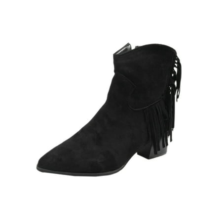GENILU Ladies Vintage Breathable Winter Shoes Pointed Toe Booties Formal Side Zip Ankle Boots Black 9
GENILU Ladies Vintage Breathable Winter Shoes Pointed Toe Booties Formal Side Zip Ankle Boots Black 9