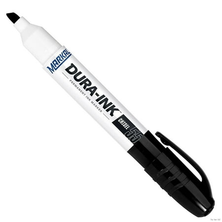 96529 Dura- 55 Permanent Marker Medium Chisel Tip Bla (Pa Of 12)