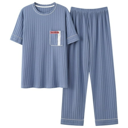 QWZNDZGR Summer Knitted Cotton Mens Pyjamas Casual Short Tops Lattice Long Pants Sets V-neck Pajamas Fashion Men Sleepwear 5XL Homewear
QWZNDZGR Summer Knitted Cotton Mens Pyjamas Casual Short Tops Lattice Long Pants Sets V-neck Pajamas Fashion Men Sleepwear 5XL Homewear