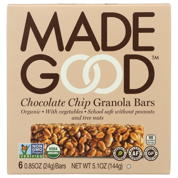 Madegood Chocolate Chip Granola Bars, 6 Bars