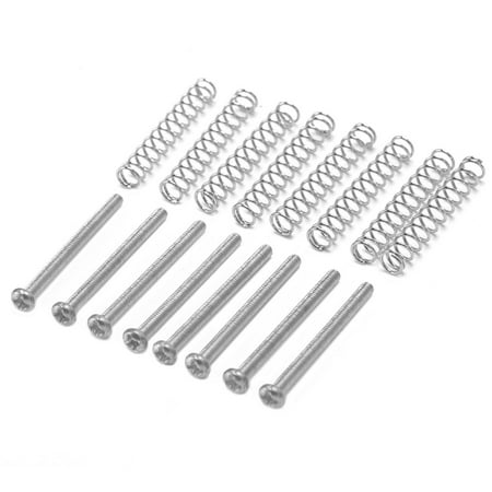 8 Pcs M2.5x32MM Electric Guitar Humbucker Pickups Adjust Height Screw and - Pitch 0.4mm - Silver 
8 Pcs M2.5x32MM Electric Guitar Humbucker Pickups Adjust Height Screw and - Pitch 0.4mm - Silver