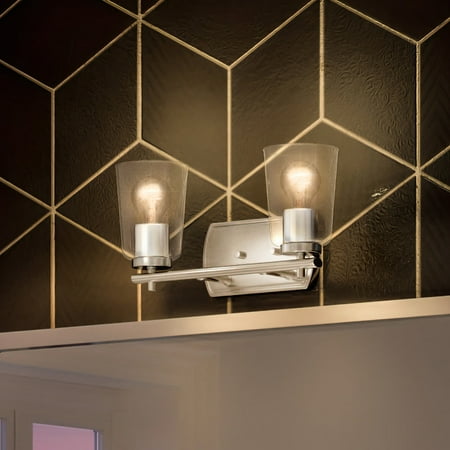 Luxury Traditional Bath Light 7.625H x 13.875W with Transitional Style Brushed Nickel UHP4141 by Urban Ambiance
Luxury Traditional Bath Light 7.625H x 13.875W with Transitional Style Brushed Nickel UHP4141 by Urban Ambiance