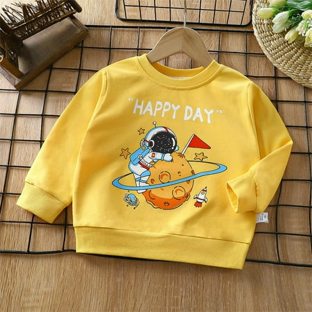 BLTIBY Toddler Girls Boys Casual Sweatshirts Fall Long Sleeve Round Neck Printed Loose Pullover Blouse Fashion T-Shirt Yellow 3-4 Years
BLTIBY Toddler Girls Boys Casual Sweatshirts Fall Long Sleeve Round Neck Printed Loose Pullover Blouse Fashion T-Shirt Yellow 3-4 Years