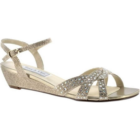 

Women s Touch Ups Lena Strappy Sandal Champagne Shimmer 10 W