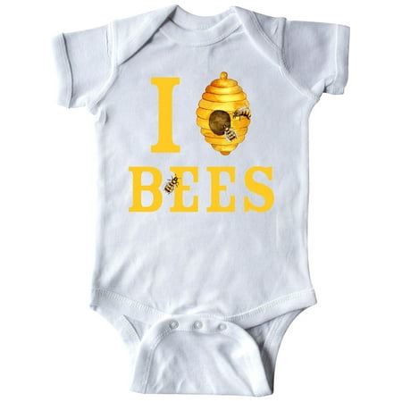 Inktastic I Love Bees Gift Baby Boy or Baby Girl Bodysuit