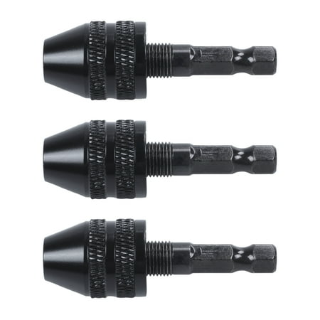 3X Keyless Drill Chuck Screwdriver Impact Driver Adaptor 1/4 inch Drill Black 0.3-3.6mm
3X Keyless Drill Chuck Screwdriver Impact Driver Adaptor 1/4 inch Drill Black 0.3-3.6mm