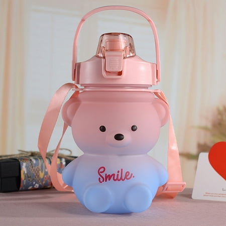 DejavYOU Cute Shoulder Strap Kawaii Bear Plastic Water Bottle With Straw Kids Bottles
DejavYOU Cute Shoulder Strap Kawaii Bear Plastic Water Bottle With Straw Kids Bottles