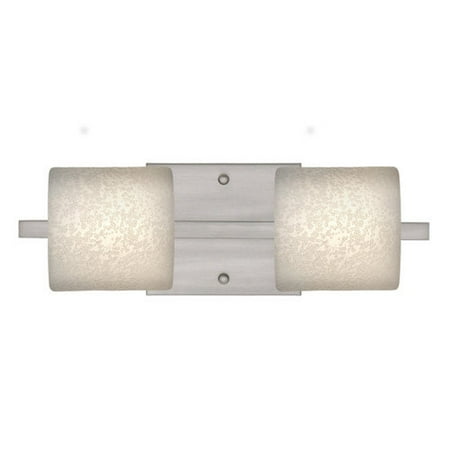

2WS-7873ST-LED-CR-Besa Lighting-Paolo-Two Light Bath Vanity-14.63 Inches Wide by 4.75 Inches High-Chrome Finish-Stucco Glass Color-LED Lamping Type
