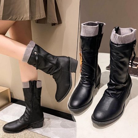 Tdoqot 2023 Boots for Women- Chunky Heel Christmas Gifts Low-heeled Casual Women s Mid Calf Boots Black 37
Tdoqot 2023 Boots for Women- Chunky Heel Christmas Gifts Low-heeled Casual Women s Mid Calf Boots Black 37