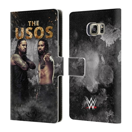 OFFICIAL WWE THE USOS LEATHER BOOK WALLET CASE COVER FOR SAMSUNG PHONES 1