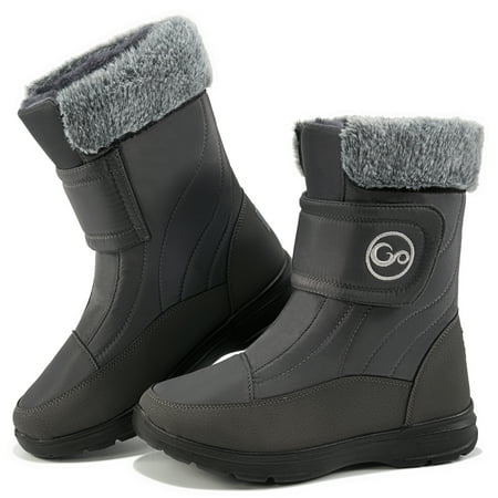 Warm Faux Fur Lined Winter Boots Waterproof Ankle Boots Outdoor Booties Comfortable Shoes for Women
