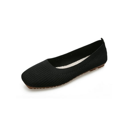 Zodanni Womens Ballet Flat Knit Upper Flats Slip On Shoes Ladies Casual Shoe Women Summer Square Toe Black 7.5
Zodanni Womens Ballet Flat Knit Upper Flats Slip On Shoes Ladies Casual Shoe Women Summer Square Toe Black 7.5