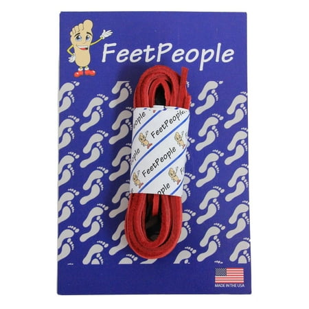 FeetPeople Leather Shoe/Boot Laces Red 45