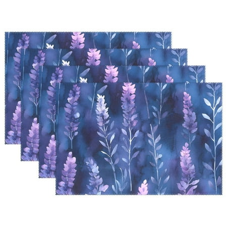 Ryvnso Placemats Set of 4 Lavender Flowers Dining Mats Heat-Resistant Non-Slip Washable Table Mat
Ryvnso Placemats Set of 4 Lavender Flowers Dining Mats Heat-Resistant Non-Slip Washable Table Mat