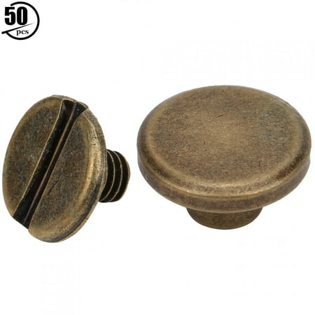 Kritne Leather Craft Rivets 50 Sets 6.5mm Brass Flat Head Studs Screws Nail Rivets DIY Leather Craft Fastener Screwback
Kritne Leather Craft Rivets 50 Sets 6.5mm Brass Flat Head Studs Screws Nail Rivets DIY Leather Craft Fastener Screwback