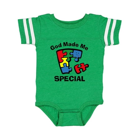 Inktastic Autism God Made Me Special Gift Baby Boy or Baby Girl Bodysuit