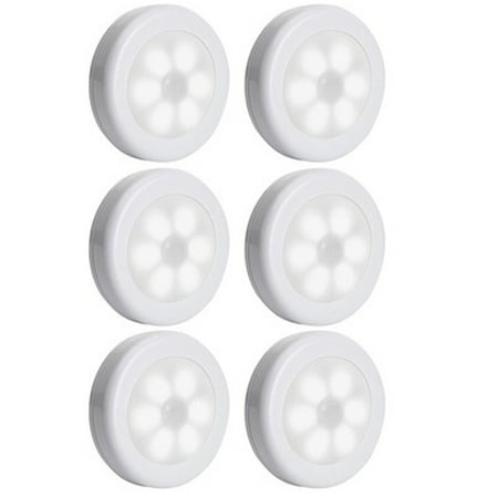 6 Pack Portable 6 LED Wireless Motion Sensor Night Light Round Shape Induction Light White Light
6 Pack Portable 6 LED Wireless Motion Sensor Night Light Round Shape Induction Light White Light