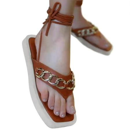 Kenmeko Summer Shose 2022 Ladies Fashion Leather Clip Toe Chain Sandals Ankle Strap Beach Sandals J15
Kenmeko Summer Shose 2022 Ladies Fashion Leather Clip Toe Chain Sandals Ankle Strap Beach Sandals J15