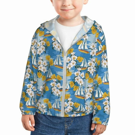 Lukts Flower and Sail Boat Print Children s Long-Sleeved Sun Protection Clothing Hooded Sweatshirts for Boys and Girls Outdoor Sports-3 Years
Lukts Flower and Sail Boat Print Children s Long-Sleeved Sun Protection Clothing Hooded Sweatshirts for Boys and Girls Outdoor Sports-3 Years