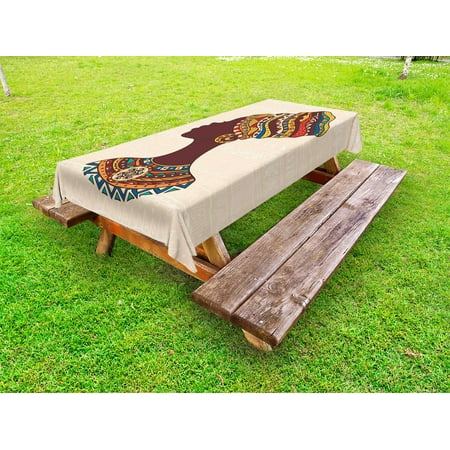Tribal Outdoor Tablecloth African Woman in Traditional Ethnic Fashion Dress Portrait Glamour Graphic Decorative Washable Fabric Picnic Table Cloth 58 X 84 Inches Cream and Brown by Ambesonne
Tribal Outdoor Tablecloth African Woman in Traditional Ethnic Fashion Dress Portrait Glamour Graphic Decorative Washable Fabric Picnic Table Cloth 58 X 84 Inches Cream and Brown by Ambesonne