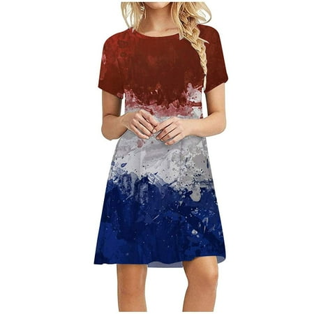 Hvyesh Independence Day Dresses for Women Summer Casual Midi Dress Boho Graphic Crew Neck Sundresses Comfortable Short Sleeve Breezy Dresses 2023 Red
Hvyesh Independence Day Dresses for Women Summer Casual Midi Dress Boho Graphic Crew Neck Sundresses Comfortable Short Sleeve Breezy Dresses 2023 Red