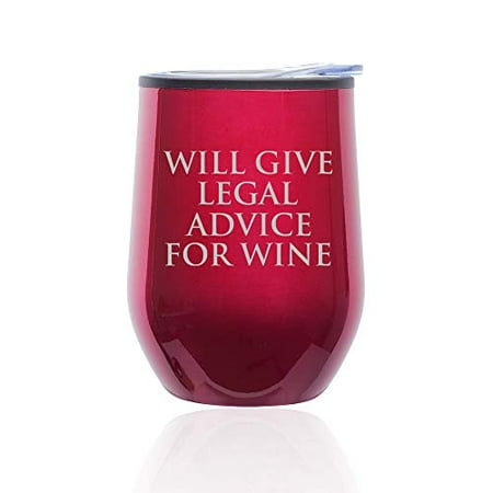 Stemless Wine Tumbler Coffee Travel Mug Glass with Lid Will Give Legal Advice For Wine Funny Lawyer Paralegal Attorney (Fuchsia)
Stemless Wine Tumbler Coffee Travel Mug Glass with Lid Will Give Legal Advice For Wine Funny Lawyer Paralegal Attorney (Fuchsia)