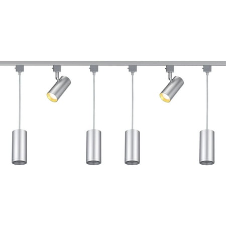 Pro Track Callum 45 W Silver 6-Light LED Pendent/Track 8.5W Light Kit