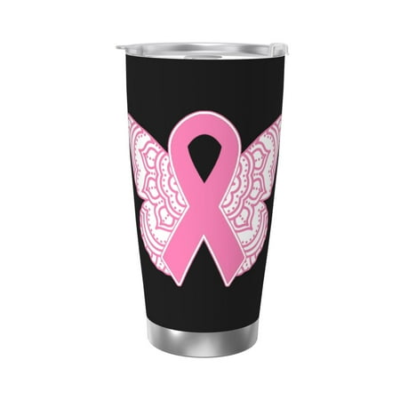 Breast Cancer Awareness Ribbon Butterfly 20 Oz Water Bottle Insulated Tumblers Stainless Steel Cups Double Wall Tumbler with Lid
Breast Cancer Awareness Ribbon Butterfly 20 Oz Water Bottle Insulated Tumblers Stainless Steel Cups Double Wall Tumbler with Lid