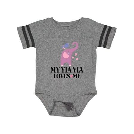 Inktastic My Yia Yia Loves Me Grandchild Gift Baby Boy or Baby Girl Bodysuit