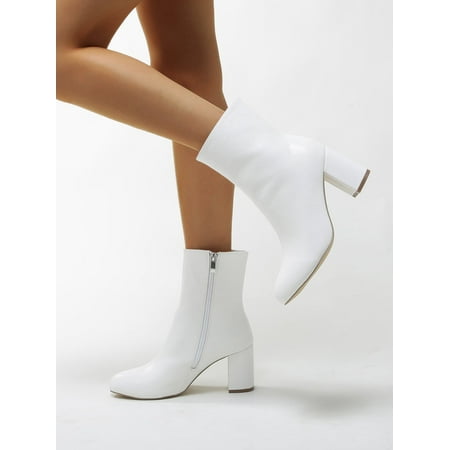 Minimalist Snake Embossed Side Zipper Classic Boots Women‘s Footwear