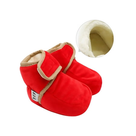 Eloshman Girls Boys Crib Shoes Oval Toe Slippers Shoe Magic Tape Sock Boots Walking Warm Plush Lining Ankle Boot Non-slip Winter Bootie Cotton Red
Eloshman Girls Boys Crib Shoes Oval Toe Slippers Shoe Magic Tape Sock Boots Walking Warm Plush Lining Ankle Boot Non-slip Winter Bootie Cotton Red