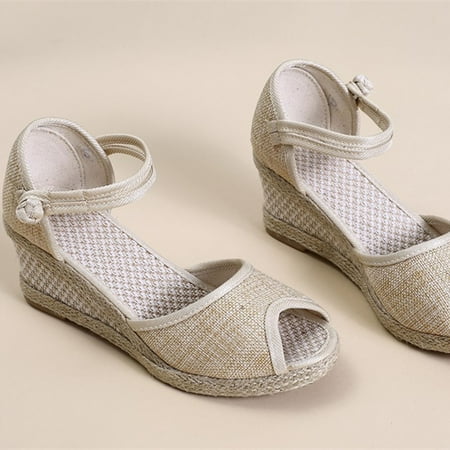 AXXD High Heel Thick Wedge Vintage Plus Size Sandal Beige Waterproof Hiking Shoes Women Christmas Size 38(US:6.5)
AXXD High Heel Thick Wedge Vintage Plus Size Sandal Beige Waterproof Hiking Shoes Women Christmas Size 38(US:6.5)