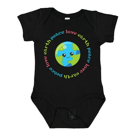 Inktastic Peace Love Earth Gift Baby Boy or Baby Girl Bodysuit
