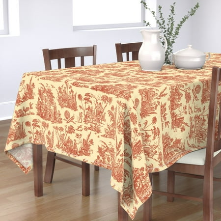 Cotton Sateen Tablecloth 70 x 144 - Toile French Romantic Turkey Red Cream Yellow Kitchen Print Custom Table Linens by Spoonflower
Cotton Sateen Tablecloth 70 x 144 - Toile French Romantic Turkey Red Cream Yellow Kitchen Print Custom Table Linens by Spoonflower