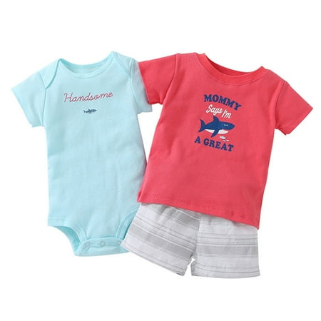 EHTMSAK Newborn Infant Baby Toddler Boy 3PCS Short Sleeve Clothing Set Summer Bodysuit and Set Outfits Red 0-2Y 18
EHTMSAK Newborn Infant Baby Toddler Boy 3PCS Short Sleeve Clothing Set Summer Bodysuit and Set Outfits Red 0-2Y 18