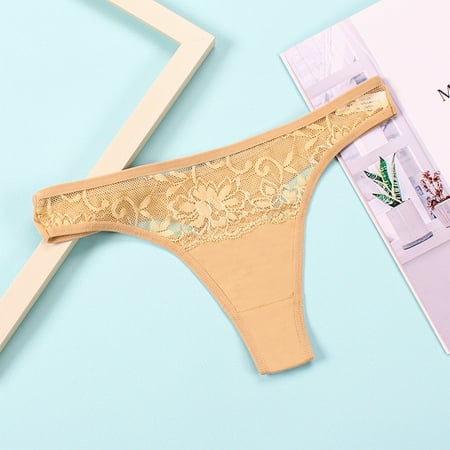 Lingerie For Women Women s Lace Thong Hollow Low Waist Cotton Crotch Bacteriostat Underwear Lace Beige
Lingerie For Women Women s Lace Thong Hollow Low Waist Cotton Crotch Bacteriostat Underwear Lace Beige