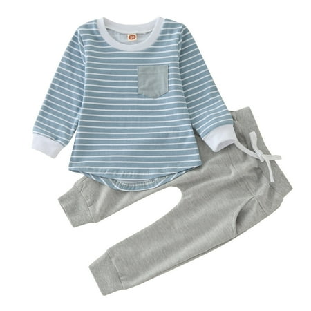 Youmylove Toddler Boys Girls Long Sleeve Striped Printed Tops Pants 2PCS Outfits Autumn Cute Clothes Set
Youmylove Toddler Boys Girls Long Sleeve Striped Printed Tops Pants 2PCS Outfits Autumn Cute Clothes Set