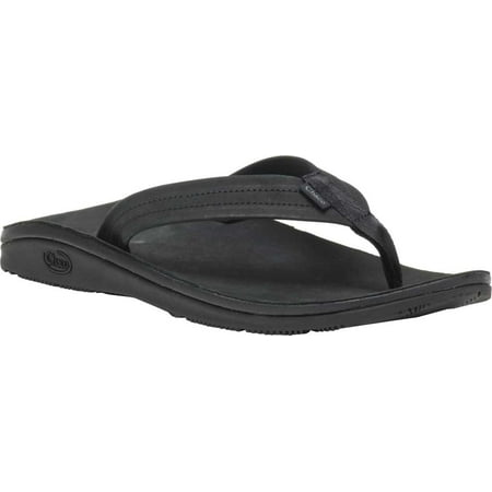 Men s Chaco Classic Leather Flip Flop Black Full Grain Leather