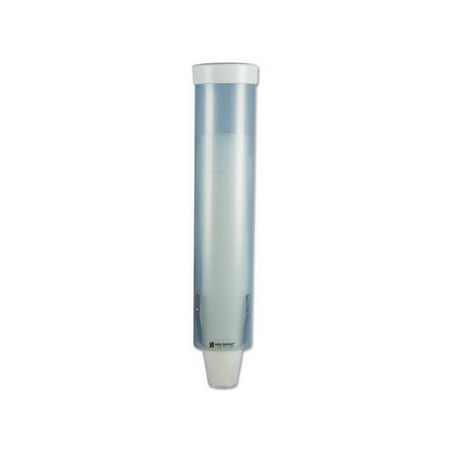 Adjustable Frosted Water Cup Dispenser Wall Mounted Blue