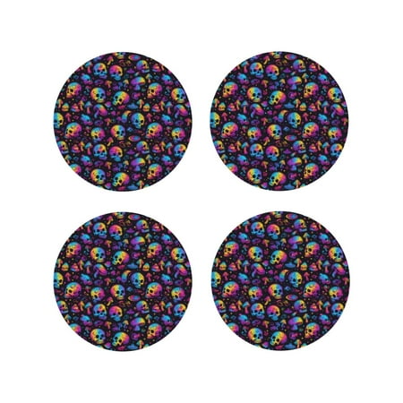 Tideii rainbow color Skull mushroom for Leather Coasters 4 Pieces Anti-fouling and Anti-scalding Decorative Coasters Suitable for Restaurants Kitchens Coffee Shops-Round Shape
Tideii rainbow color Skull mushroom for Leather Coasters 4 Pieces Anti-fouling and Anti-scalding Decorative Coasters Suitable for Restaurants Kitchens Coffee Shops-Round Shape