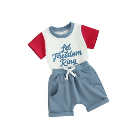 Mioliknya Boy Shorts Sets Short Sleeve Contrast Color Tops and Drawstring Shorts
Mioliknya Boy Shorts Sets Short Sleeve Contrast Color Tops and Drawstring Shorts