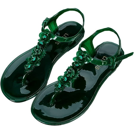 CoCopeaunts Flat Sandals for Women Bohemia Flower Jelly Shoes Fashion Summer Beach Clear Sandals Vocation Flip Flops
CoCopeaunts Flat Sandals for Women Bohemia Flower Jelly Shoes Fashion Summer Beach Clear Sandals Vocation Flip Flops