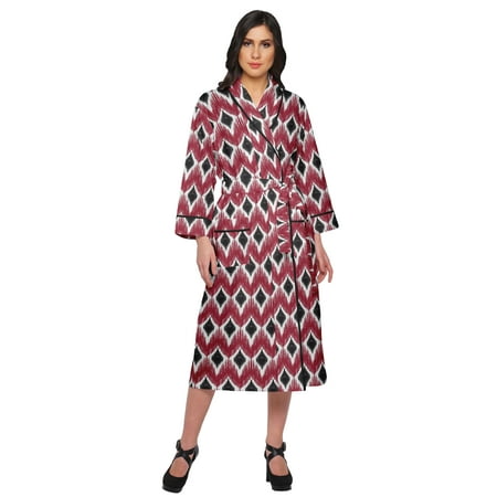 Moomaya Printed WoMen s Robe Dressing Gown With Pockets Bath Robe Girls