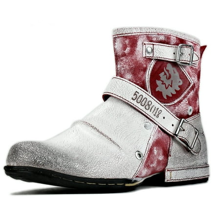 OSSTONE Moto Boots Chukka Bootsfor Men Fashion Zipper-up Leather Casual Shoes 5008-1-P-12 Ice Red
OSSTONE Moto Boots Chukka Bootsfor Men Fashion Zipper-up Leather Casual Shoes 5008-1-P-12 Ice Red
