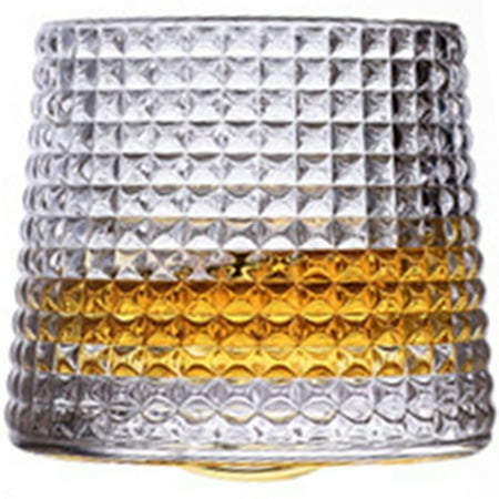Rotating Top Glass Cup Tumbler Glass Bark Pattern Foreign Wine Glass Whiskey Glass Durable and Interesting C
Rotating Top Glass Cup Tumbler Glass Bark Pattern Foreign Wine Glass Whiskey Glass Durable and Interesting C