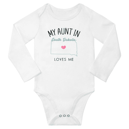 My Aunt In South Dakota Loves Me Baby Long Short Sleeve Romper Bodysuits 18-24 Months
My Aunt In South Dakota Loves Me Baby Long Short Sleeve Romper Bodysuits 18-24 Months