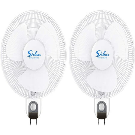 Simple Deluxe Adjustable Tilt Quiet Operation Household Wall Mount Fans Oscillating 2 Pack White
Simple Deluxe Adjustable Tilt Quiet Operation Household Wall Mount Fans Oscillating 2 Pack White