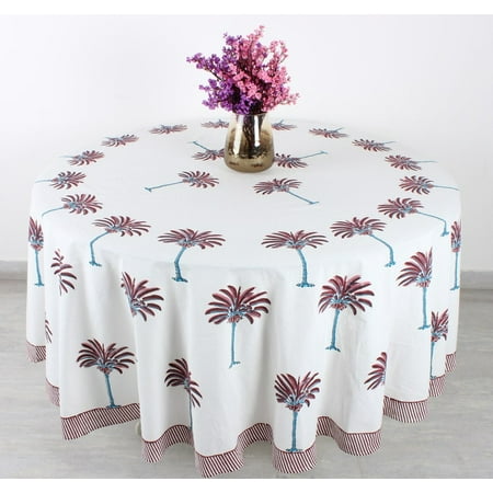 Red Palm Tree Round Tablecloth Indian Floral Hand Block Printed Cotton Cloth Table cover Home Decor and Gifts Party Wedding Events Picnic
Red Palm Tree Round Tablecloth Indian Floral Hand Block Printed Cotton Cloth Table cover Home Decor and Gifts Party Wedding Events Picnic